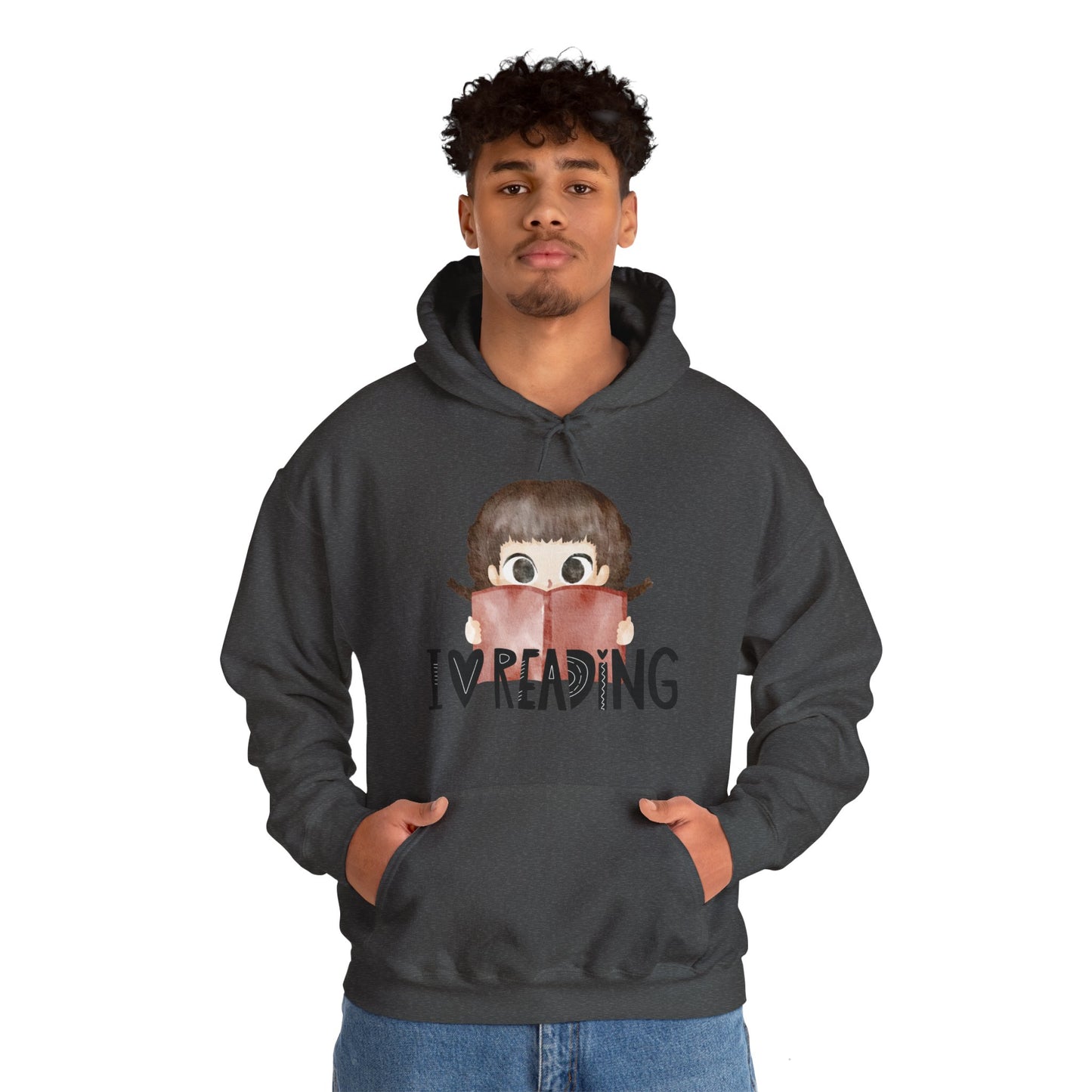 I ❤️ Reading Unisex Hooded Sweatshirt | Cozy Literary Gift