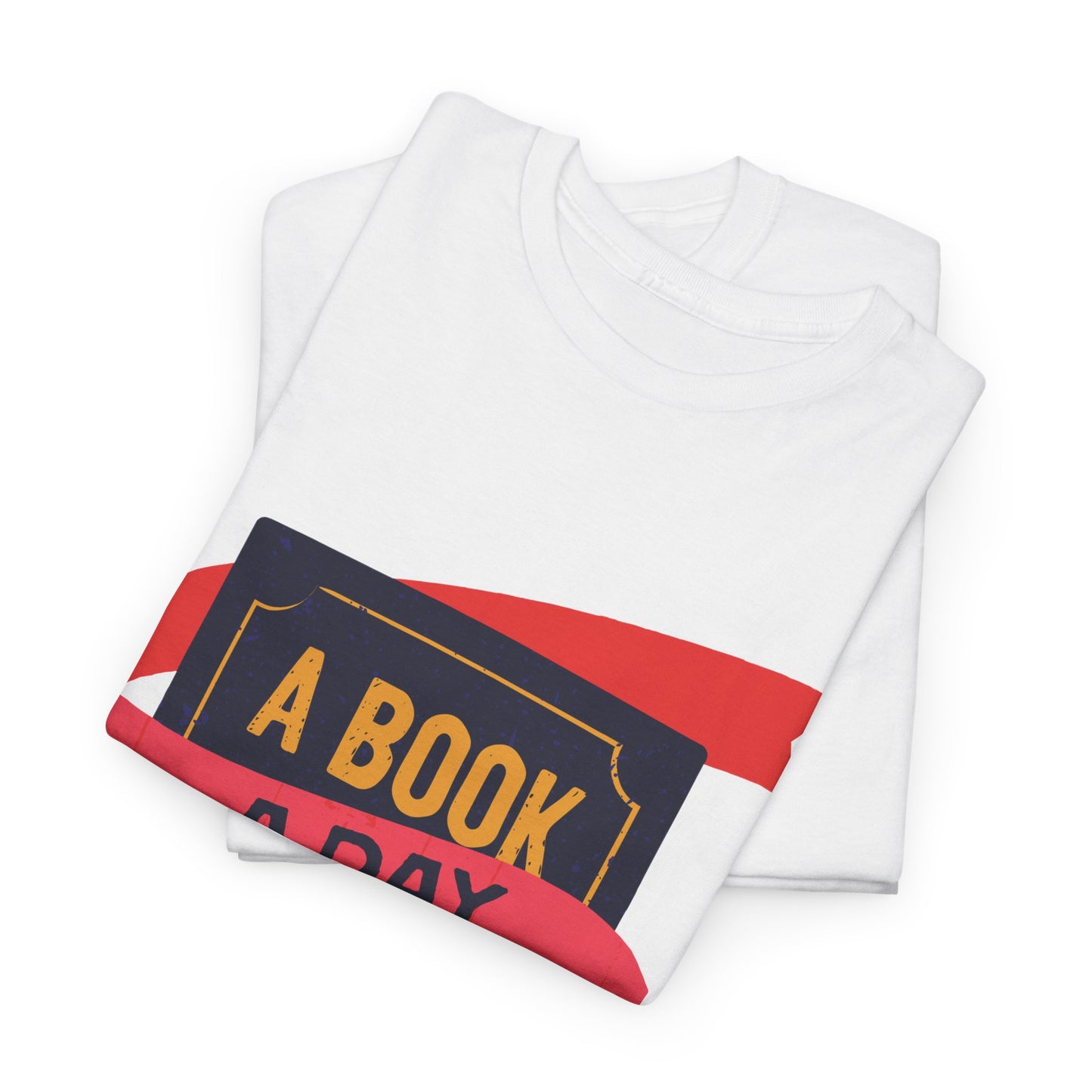 Unisex "A Book a Day Keeps Reality Away" Heavy Cotton T-Shirt - Perfect Gift for Readers