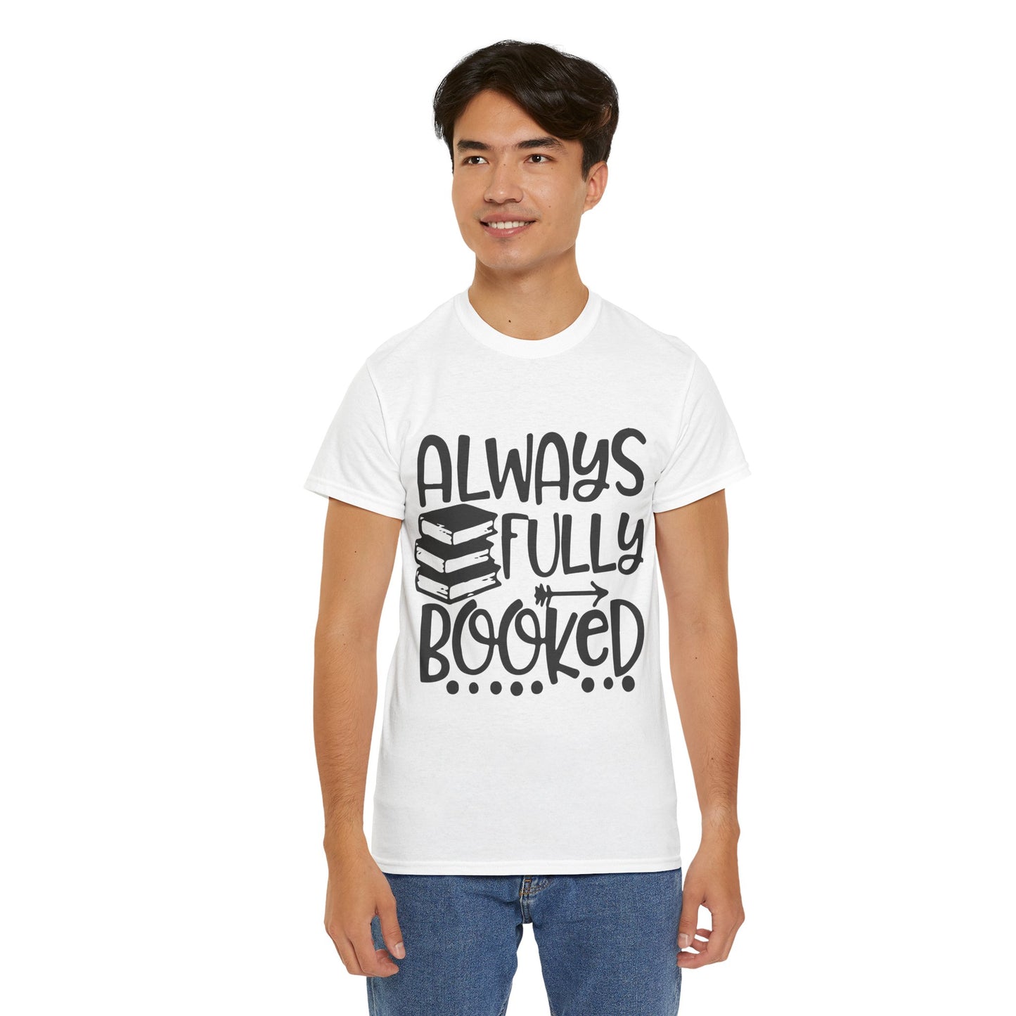 Always Fully Booked Unisex Heavy Cotton T-Shirt - Perfect for Book Lovers