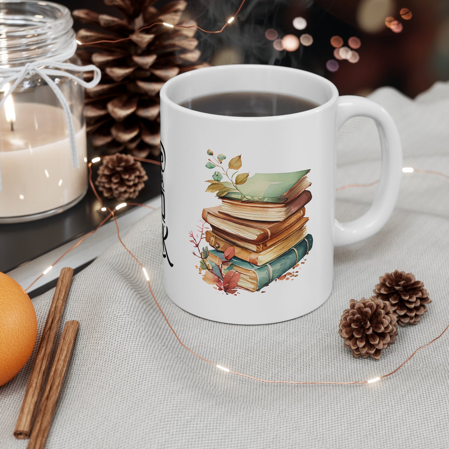 Dive into a Good Book - Ceramic Coffee Mug (11oz, 15oz) for Book Lovers