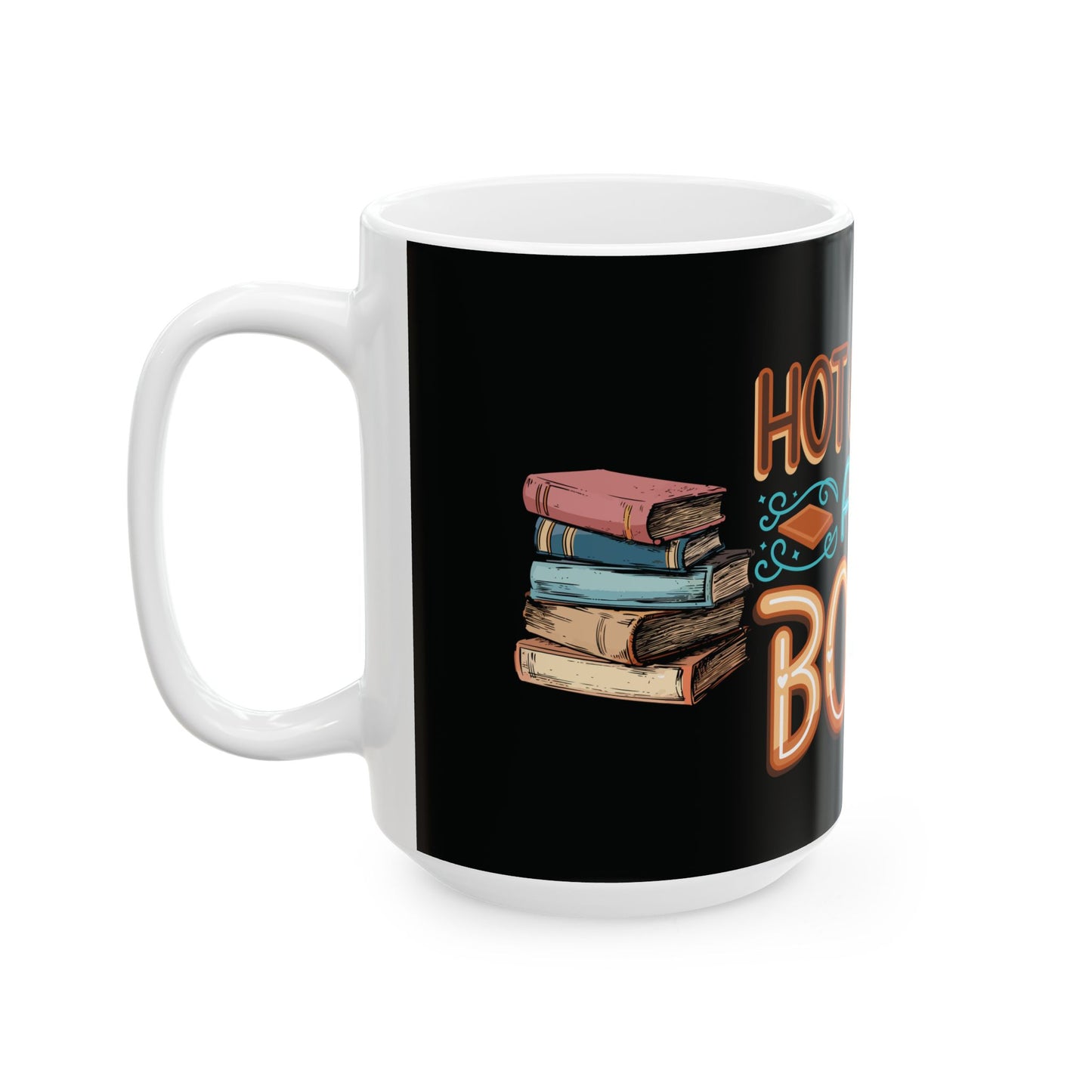 Hot Cocoa and Books Ceramic Mug - Perfect Gift for Cozy Readers