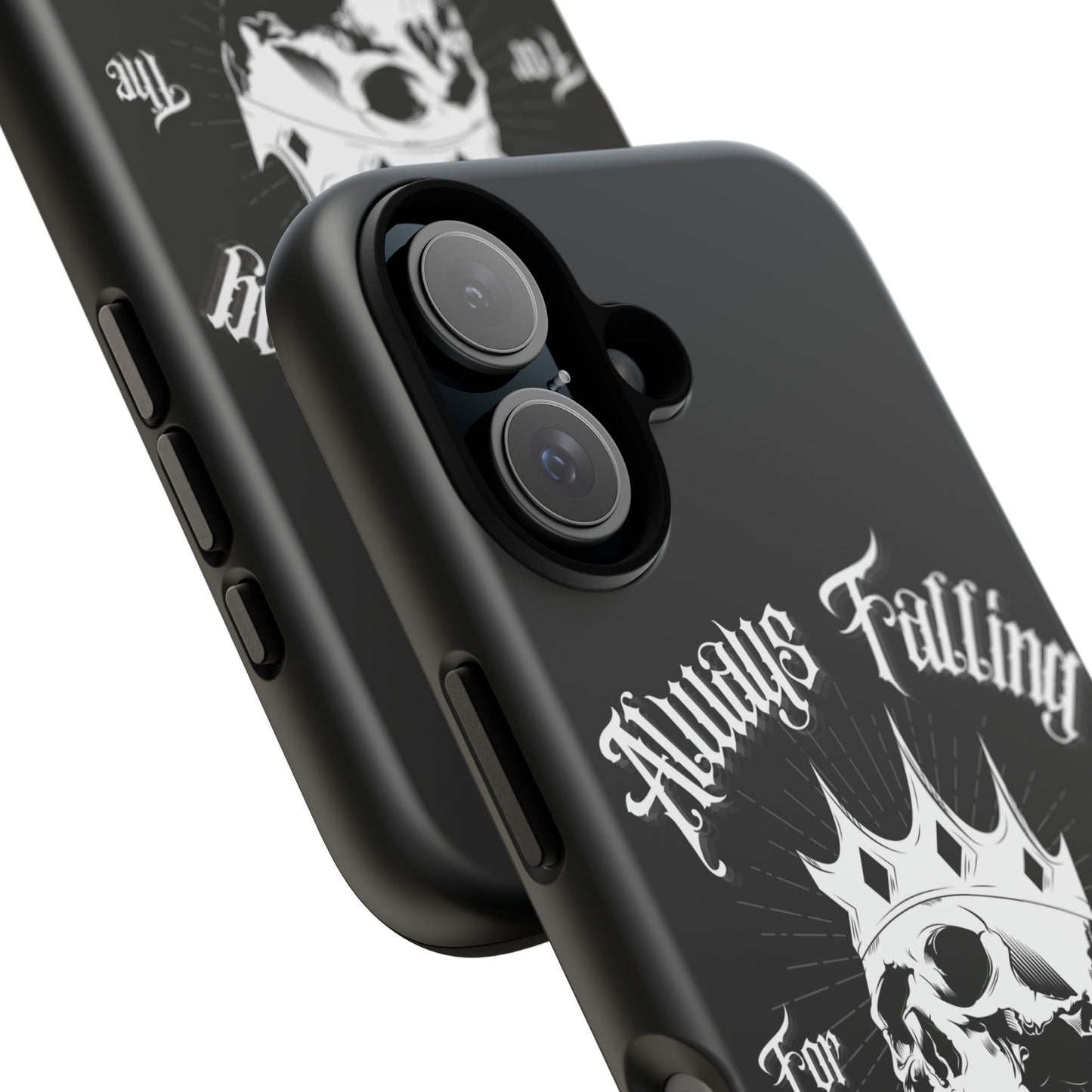 Always Falling For The Villains iPhone Case - Tough Skull Design