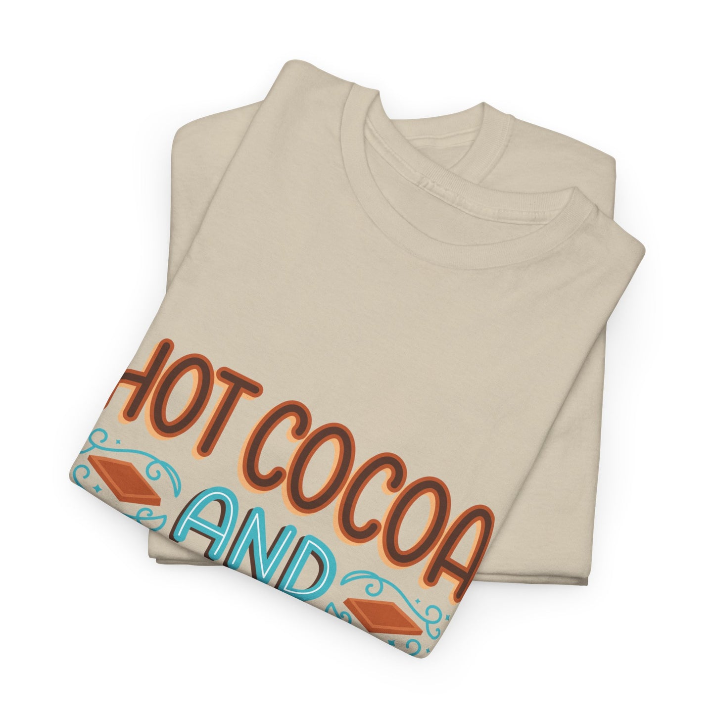 Hot Cocoa and Books Unisex Heavy Cotton T-Shirt