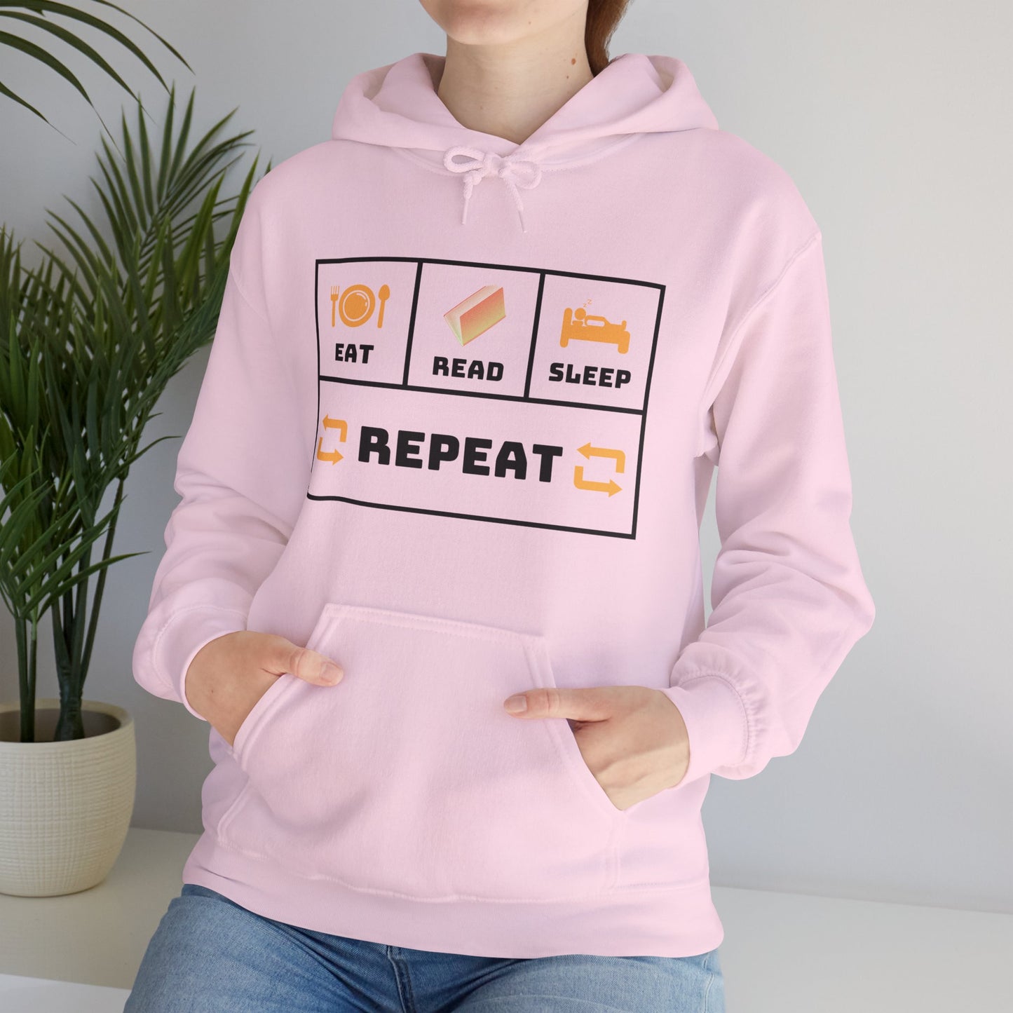 Eat, Read, Sleep, Repeat Unisex Hoodie - Cozy Sweatshirt for Book Lovers