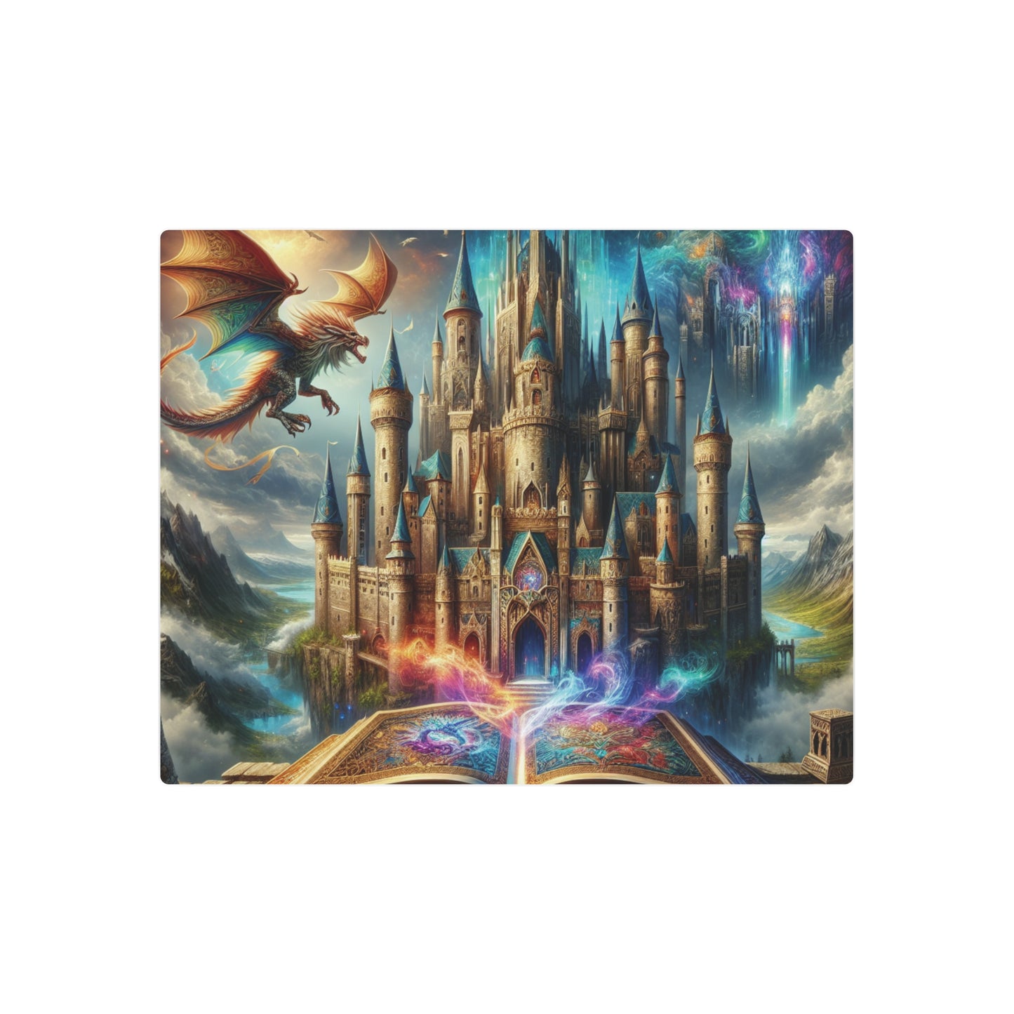 Fantasy Castle Metal Art Sign - Enchanting Home Decor for Dreamers