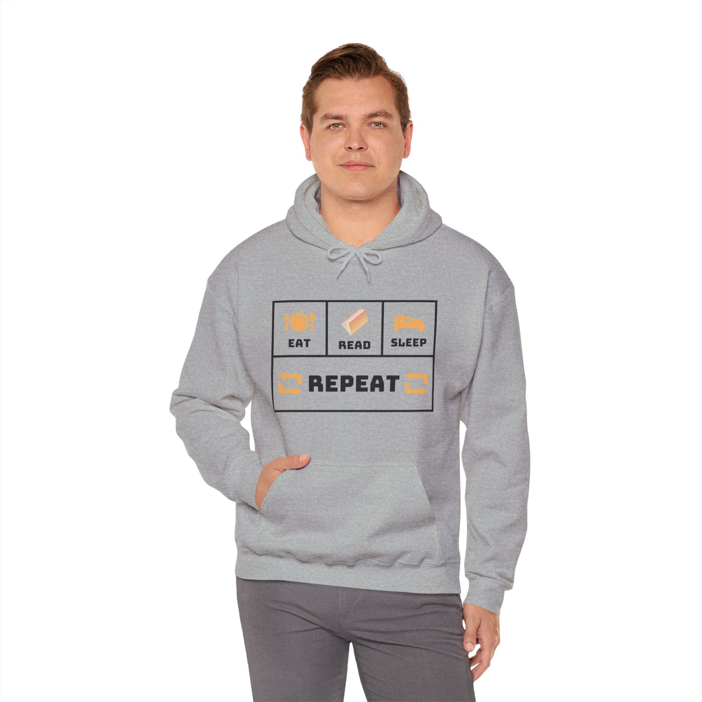 Eat, Read, Sleep, Repeat Unisex Hoodie - Cozy Sweatshirt for Book Lovers