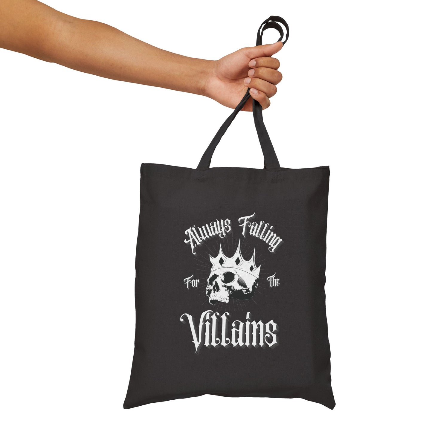 Always Falling for the Villains Cotton Canvas Tote Bag | Perfect for Book Lovers and Everyday Use