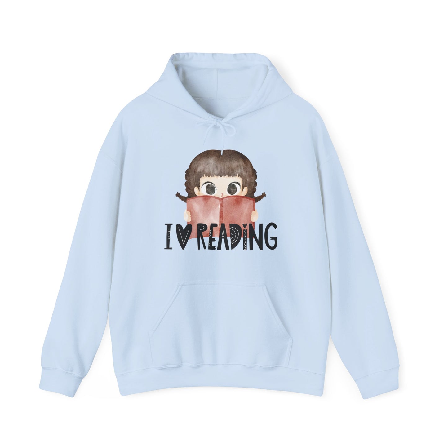 I ❤️ Reading Unisex Hooded Sweatshirt | Cozy Literary Gift