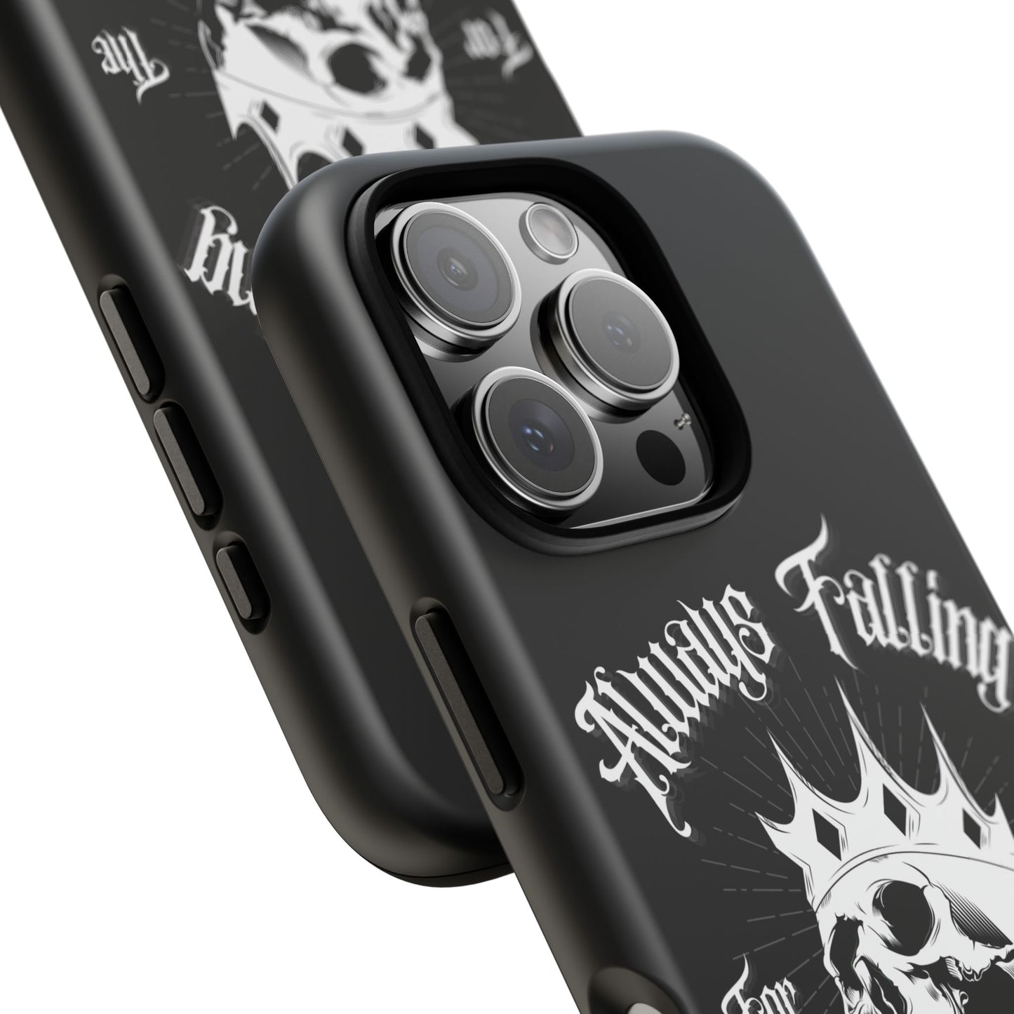 Always Falling For The Villains iPhone Case - Tough Skull Design