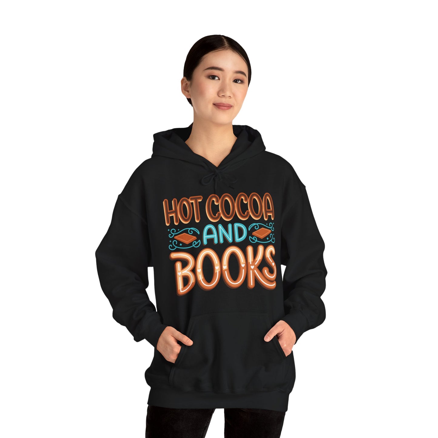 Hot Cocoa and Books Unisex Hoodie - Cozy Sweater for Book Lovers