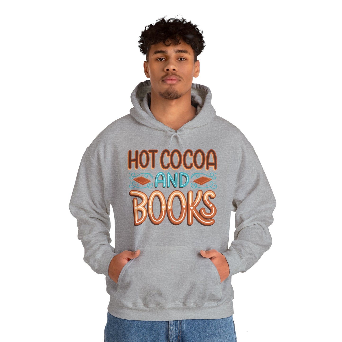 Hot Cocoa and Books Unisex Hoodie - Cozy Sweater for Book Lovers