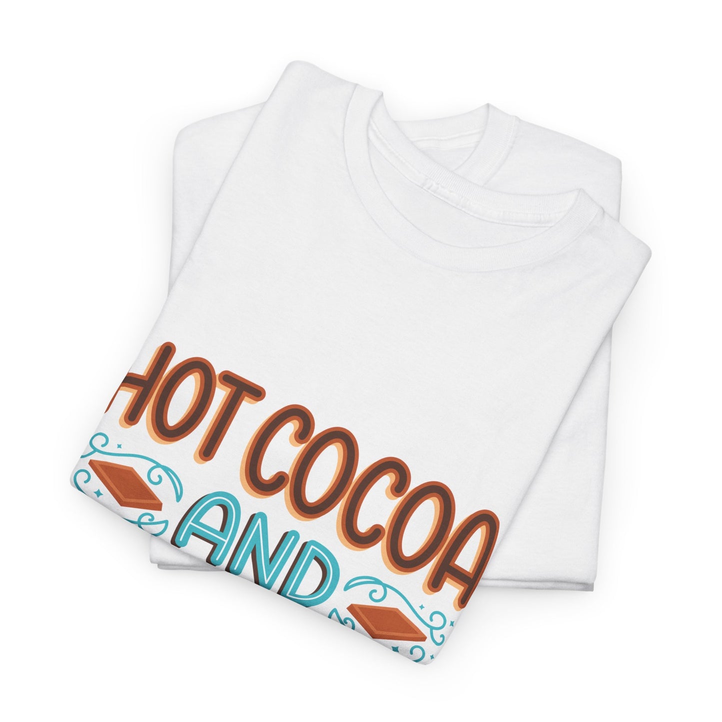 Hot Cocoa and Books Unisex Heavy Cotton T-Shirt