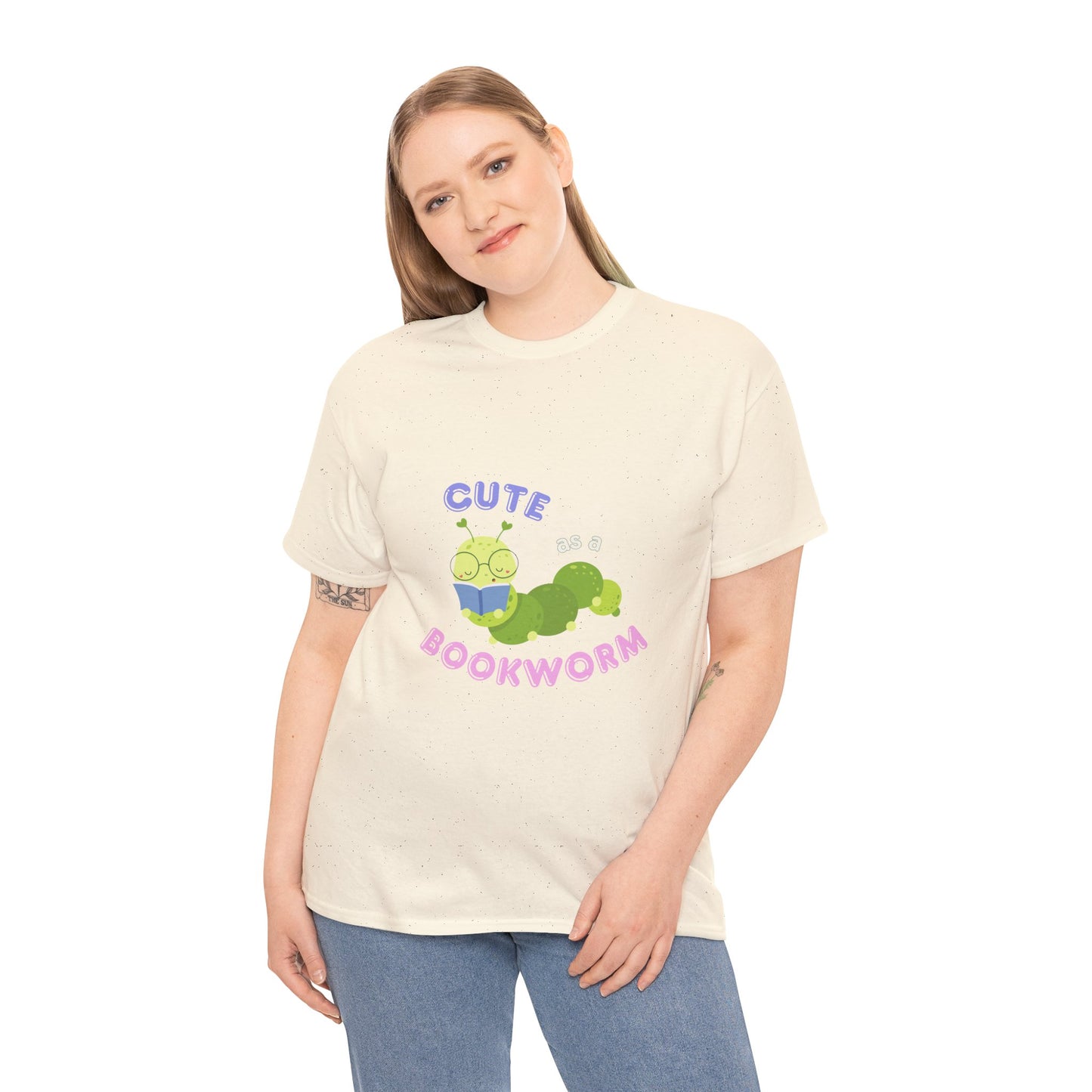 Cute Bookworm Unisex Cotton T-Shirt - Perfect for Book Lovers