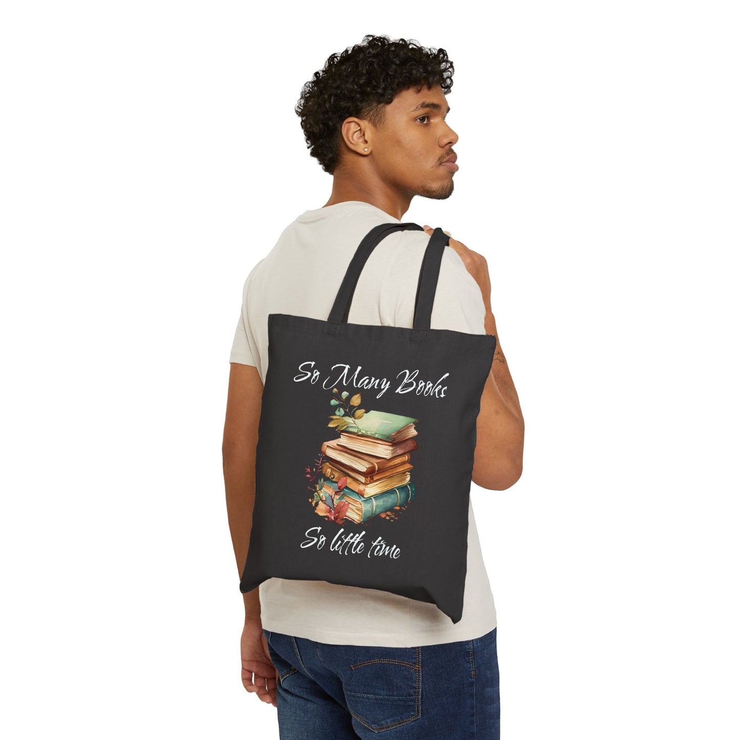 So Many Books Cotton Canvas Tote Bag - Perfect for Book Lovers & Eco-Friendly Shoppers