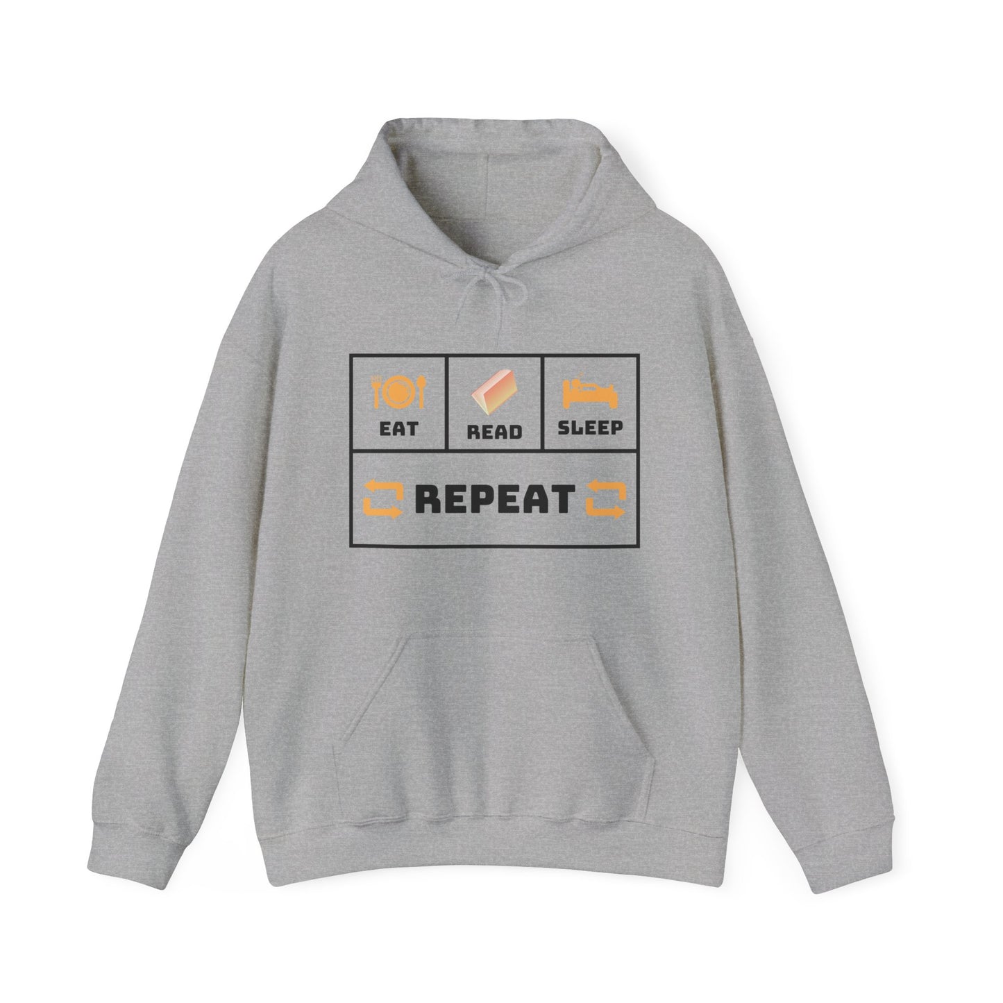 Eat, Read, Sleep, Repeat Unisex Hoodie - Cozy Sweatshirt for Book Lovers