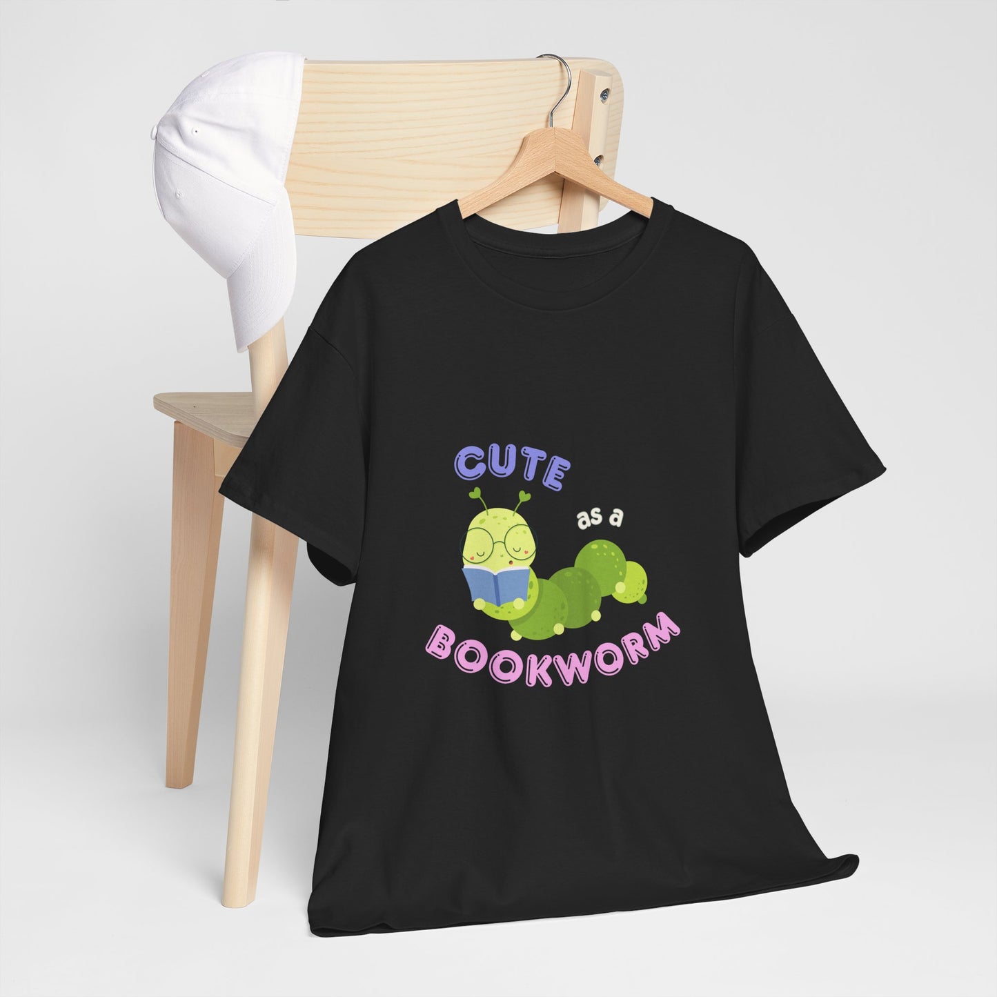 Cute Bookworm Unisex Cotton T-Shirt - Perfect for Book Lovers