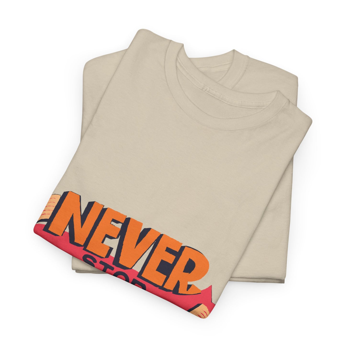 Never Stop Reading Unisex Heavy Cotton T-Shirt - Perfect Book Lover Gift