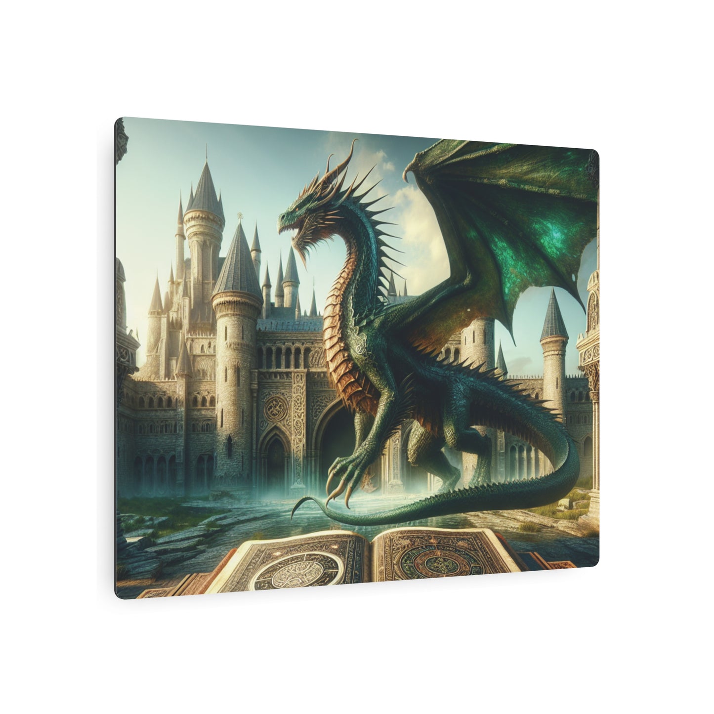 Fantasy Dragon Metal Art Sign