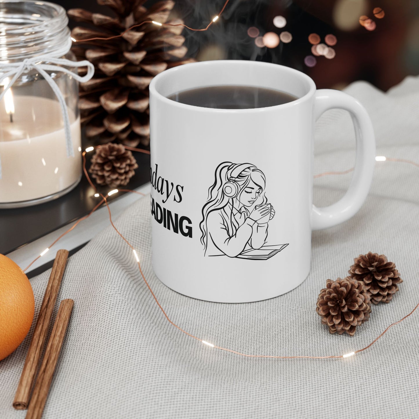 Slow Sundays Reading Ceramic Mug - Perfect for Cozy Mornings