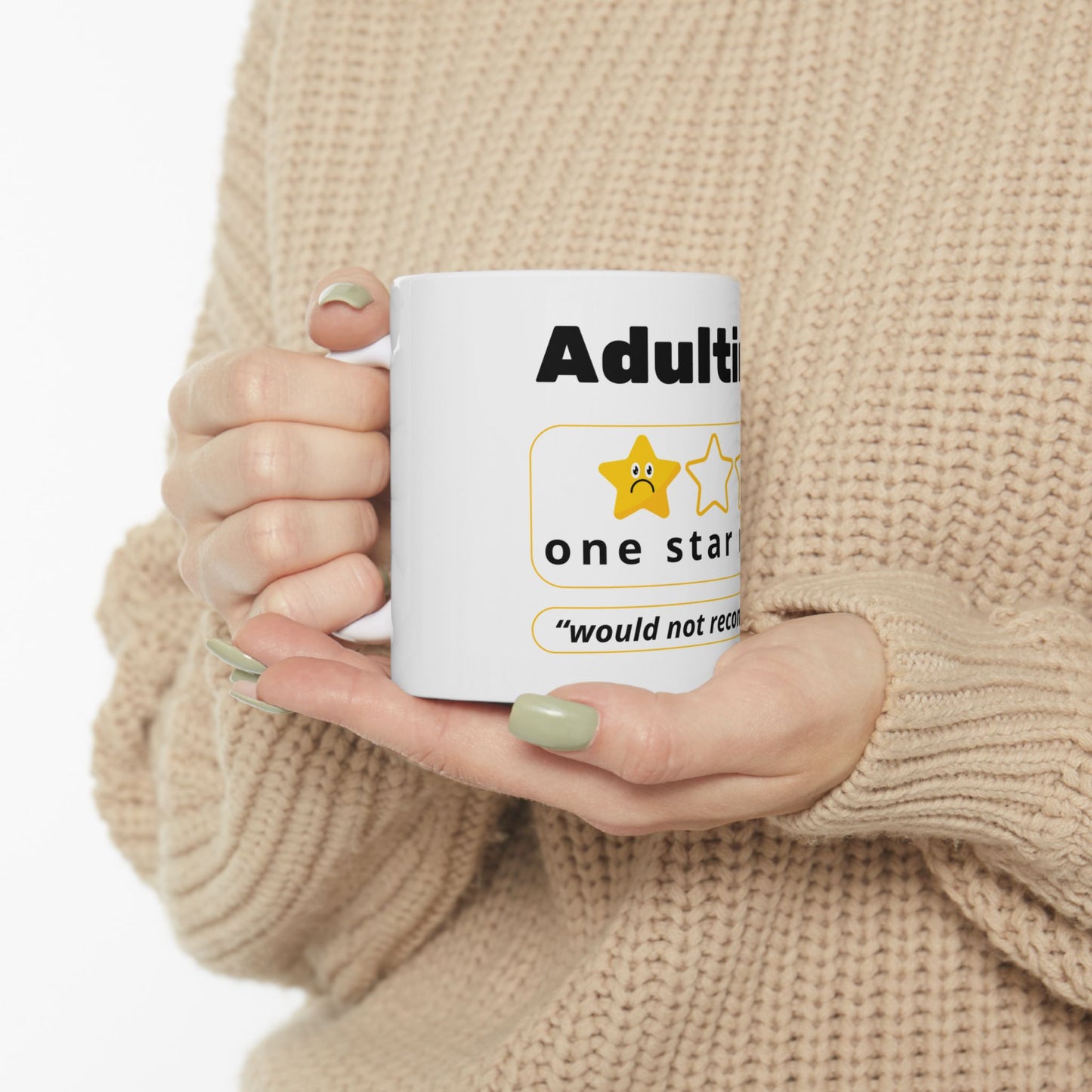 Funny Adulting Ceramic Mug - "One Star Read, Would Not Recommend" - Perfect Gift