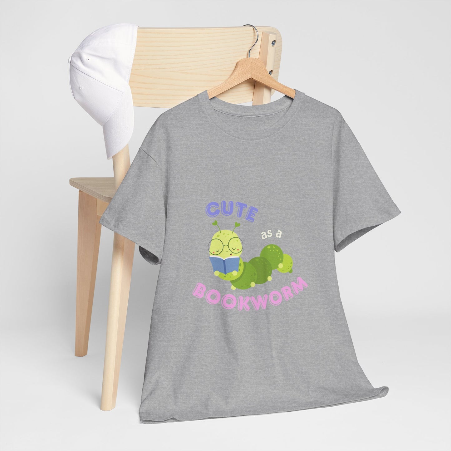 Cute Bookworm Unisex Cotton T-Shirt - Perfect for Book Lovers