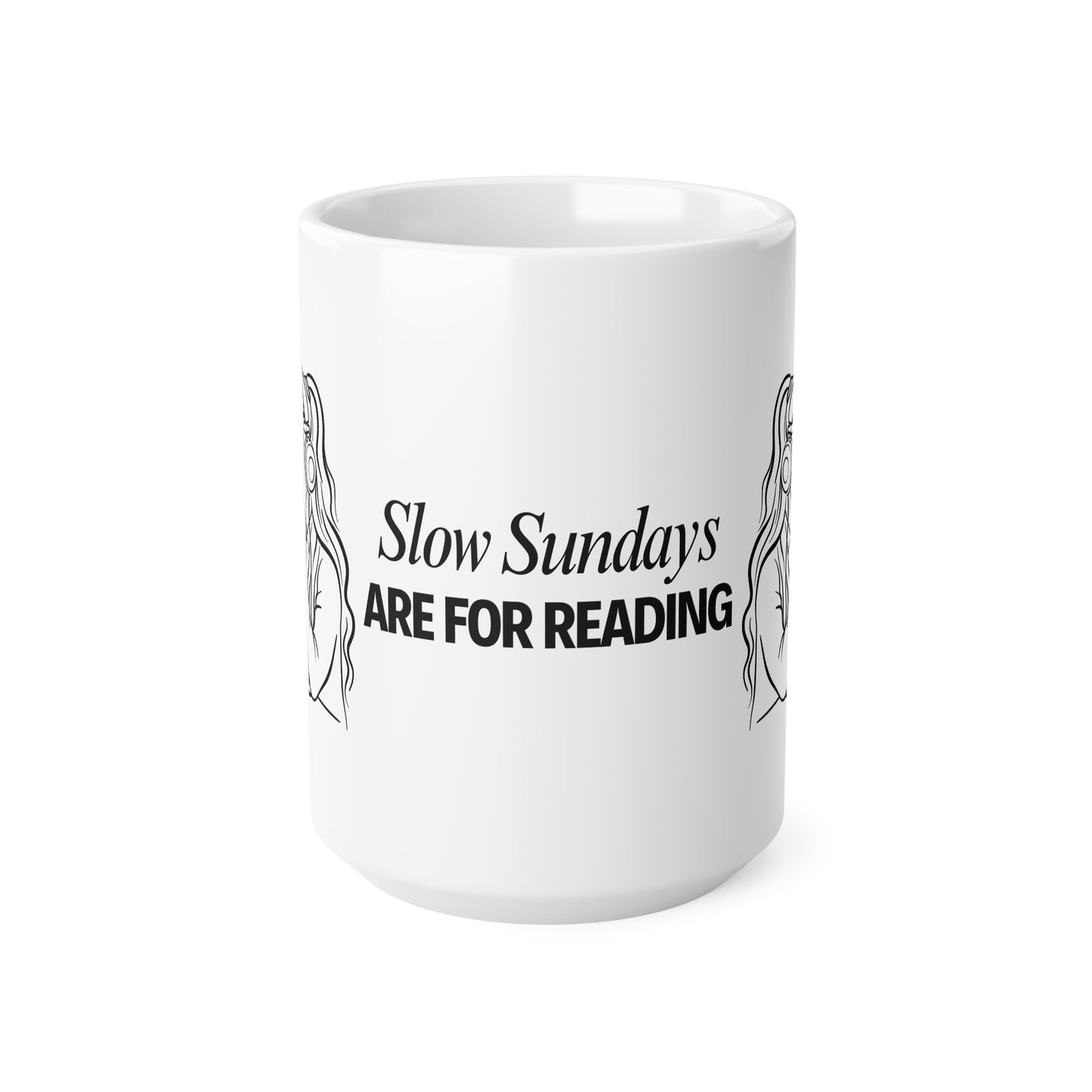 Slow Sundays Coffee Mug for Book Lovers | 11oz & 15oz Ceramic Cups | Perfect Gift for Readers