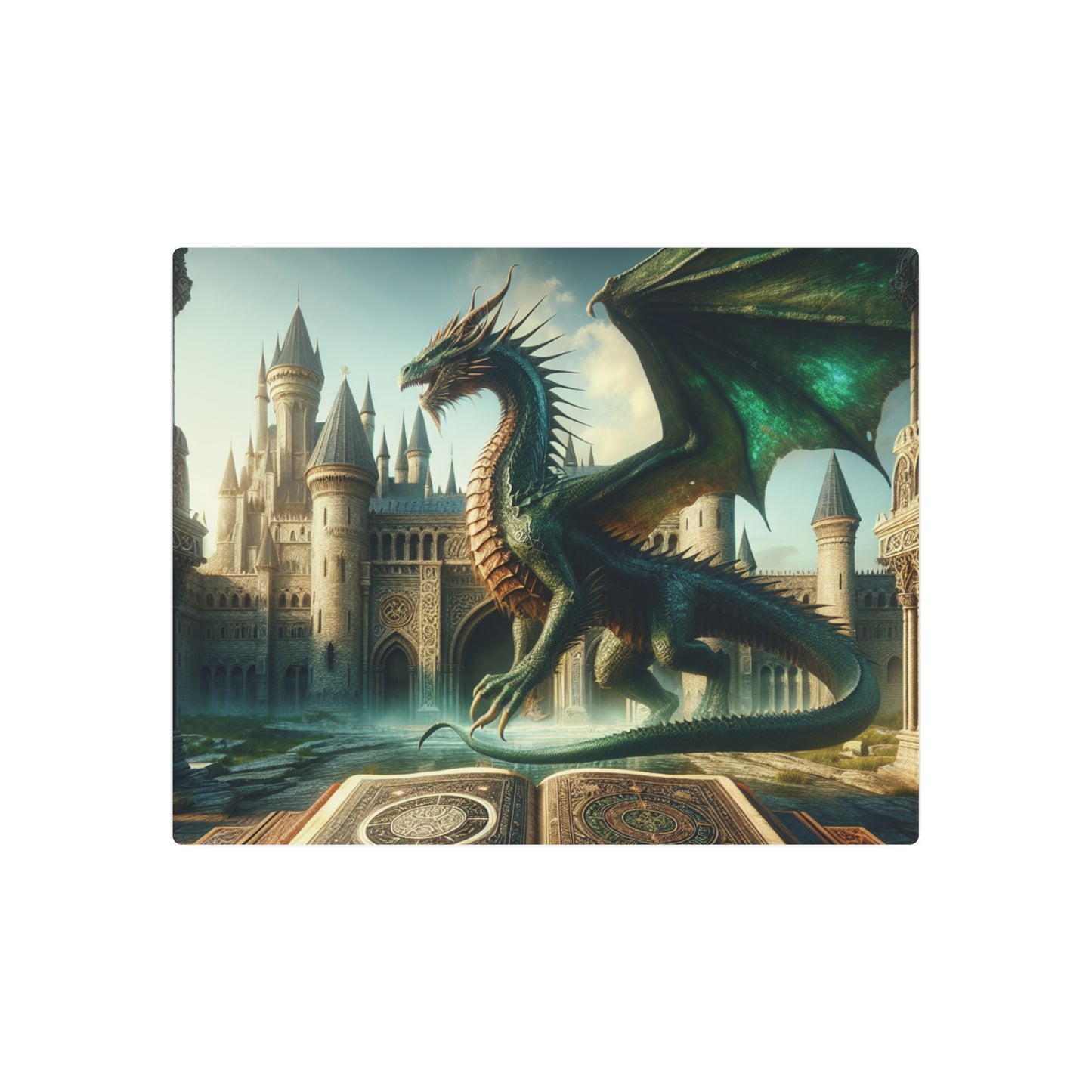 Fantasy Dragon Metal Art Sign