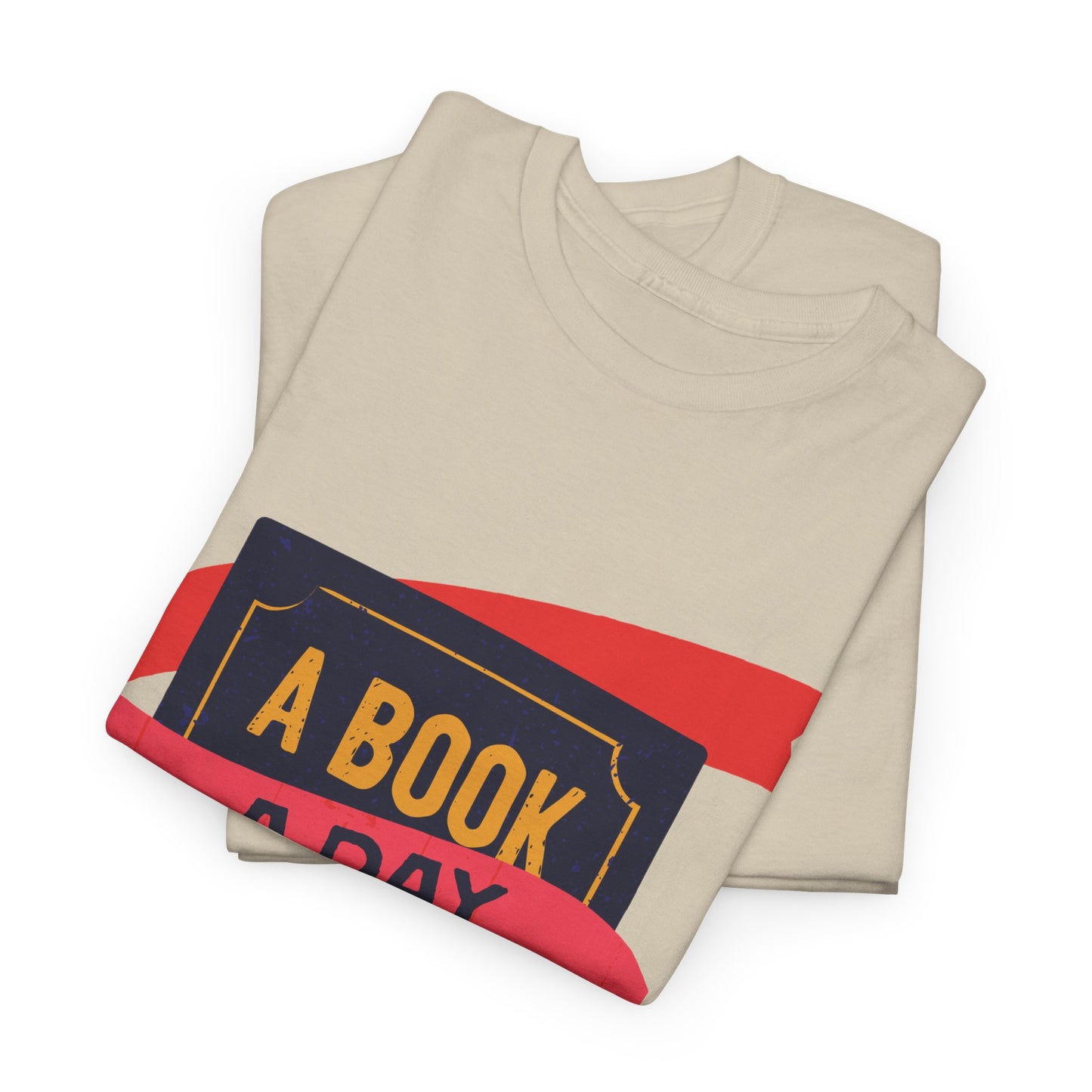 Unisex "A Book a Day Keeps Reality Away" Heavy Cotton T-Shirt - Perfect Gift for Readers