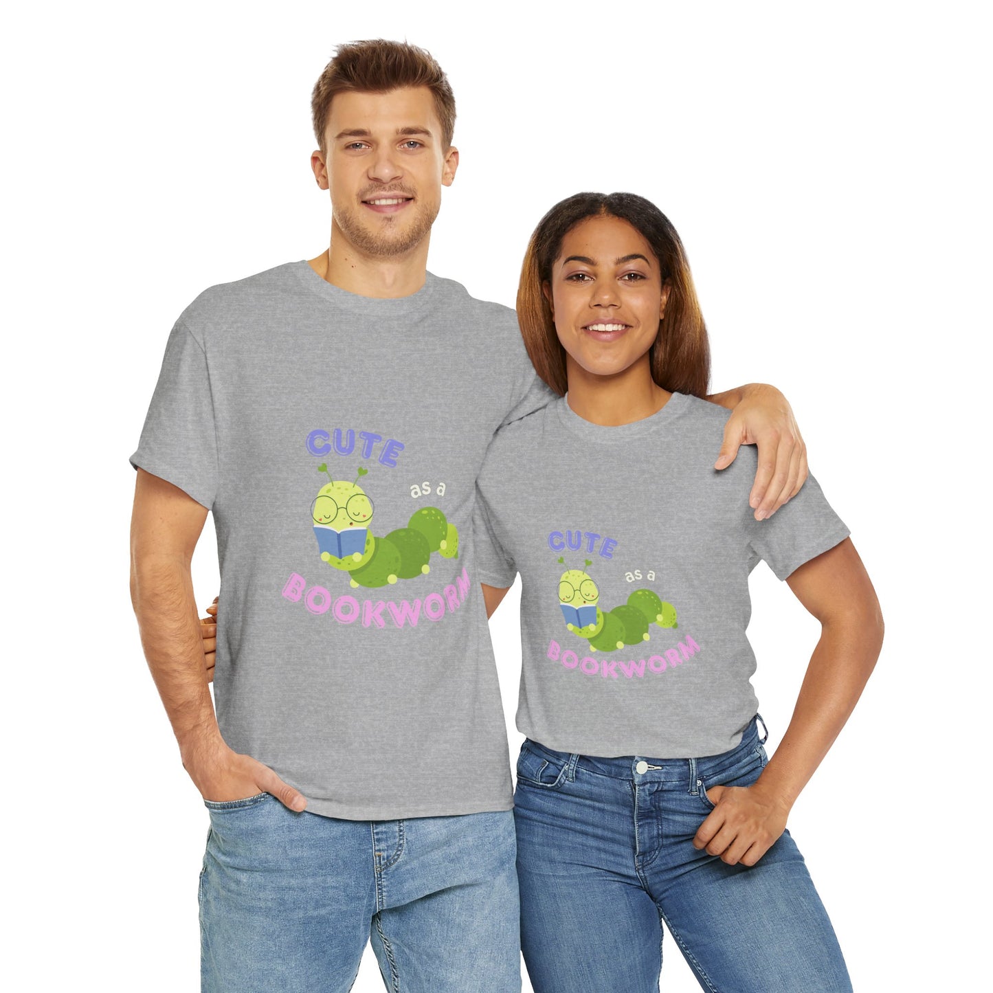 Cute Bookworm Unisex Cotton T-Shirt - Perfect for Book Lovers