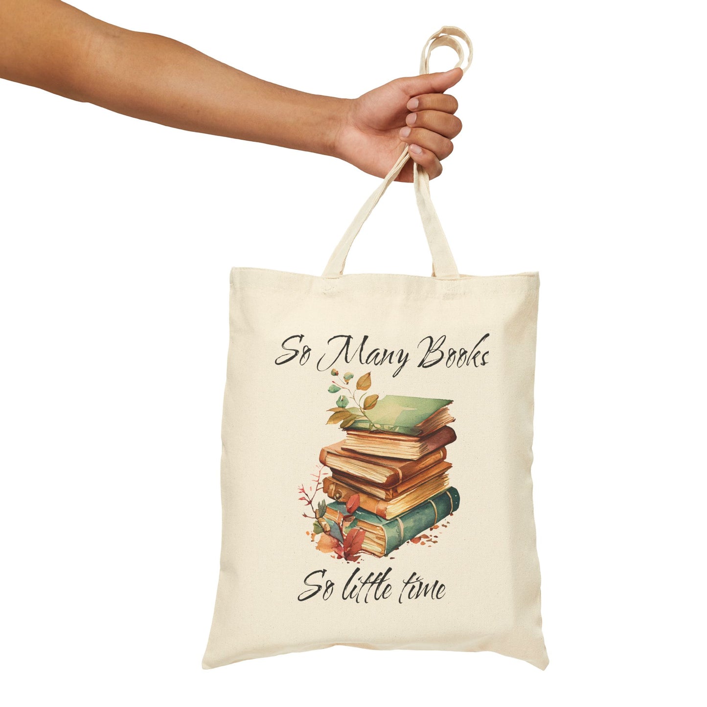 So Many Books Cotton Canvas Tote Bag - Perfect for Book Lovers & Eco-Friendly Shoppers