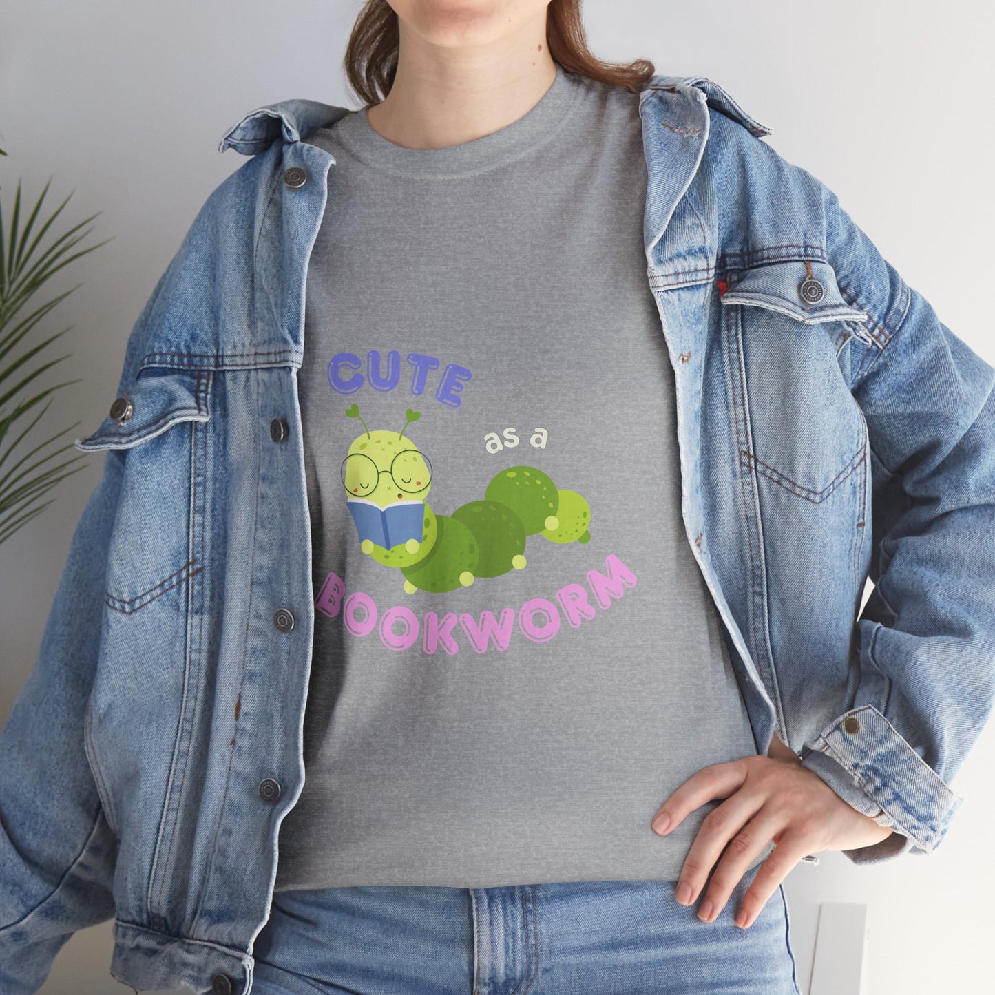 Cute Bookworm Unisex Cotton T-Shirt - Perfect for Book Lovers