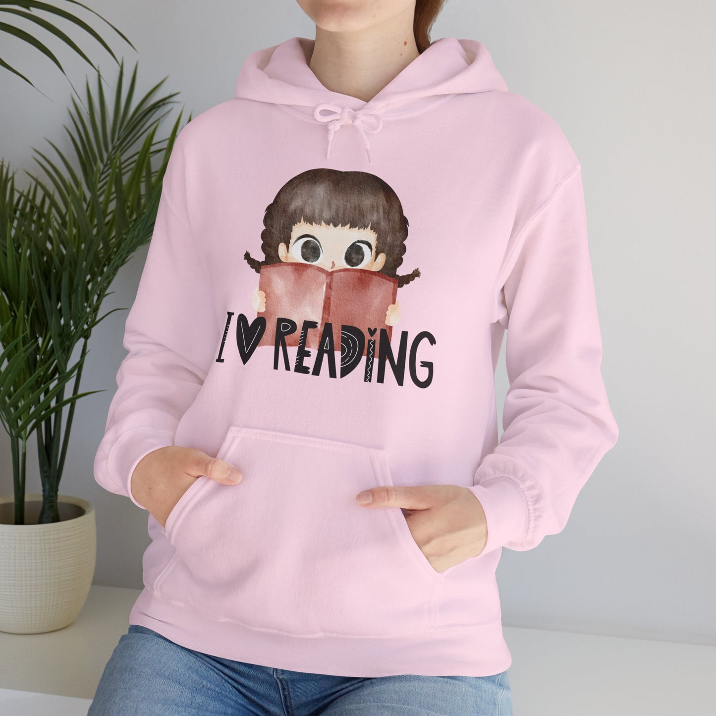 I ❤️ Reading Unisex Hooded Sweatshirt | Cozy Literary Gift