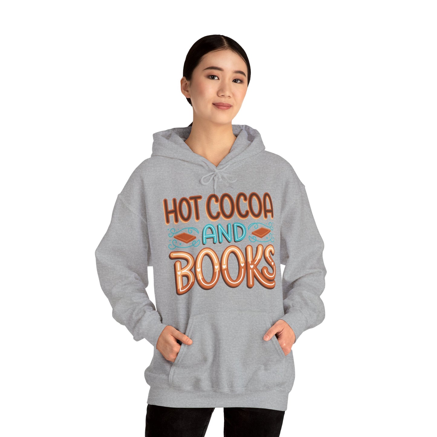 Hot Cocoa and Books Unisex Hoodie - Cozy Sweater for Book Lovers