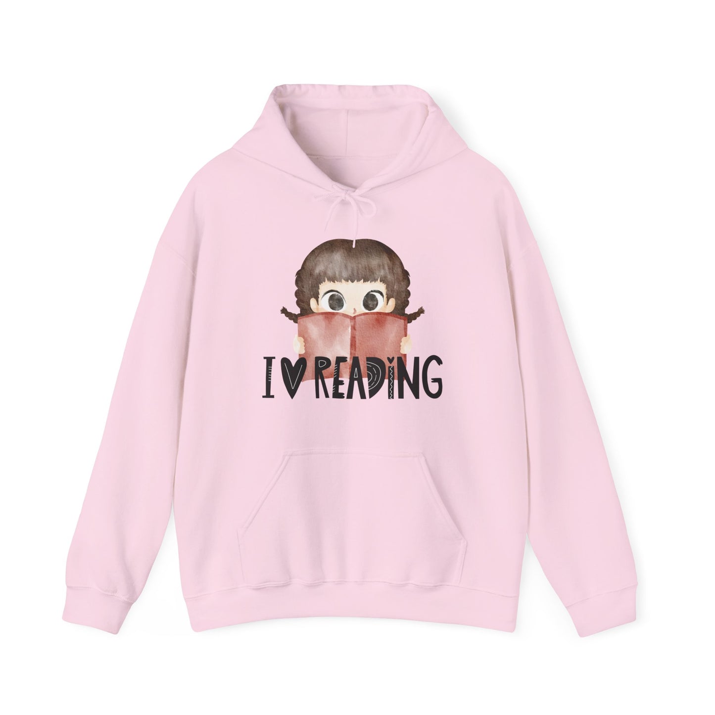 I ❤️ Reading Unisex Hooded Sweatshirt | Cozy Literary Gift