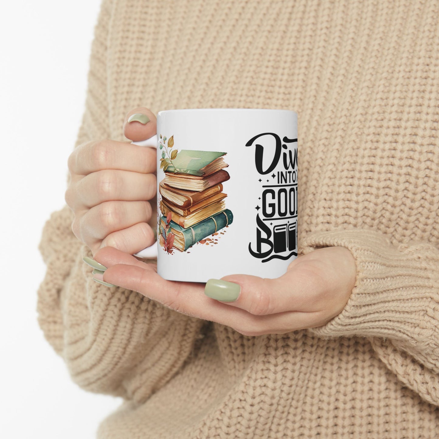 Dive into a Good Book Ceramic Mug - Perfect for Book Lovers