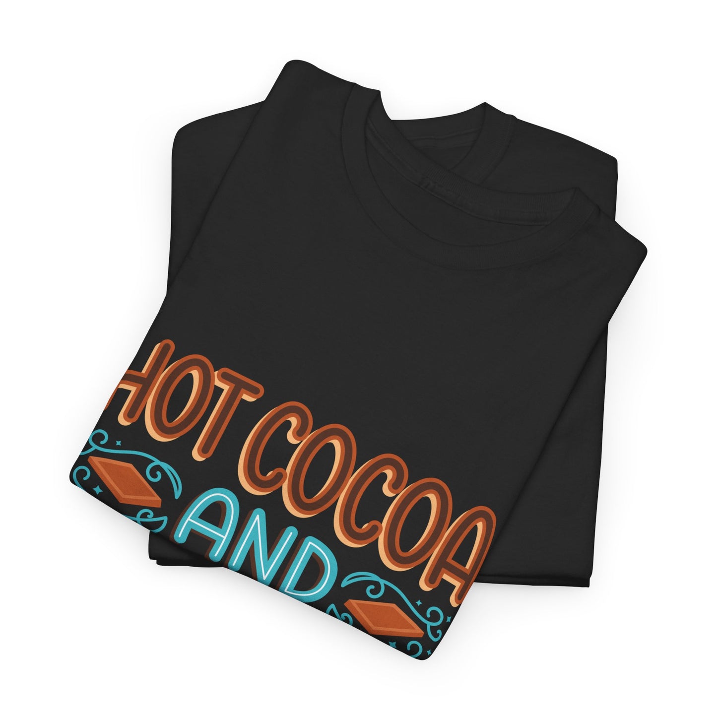 Hot Cocoa and Books Unisex Heavy Cotton T-Shirt