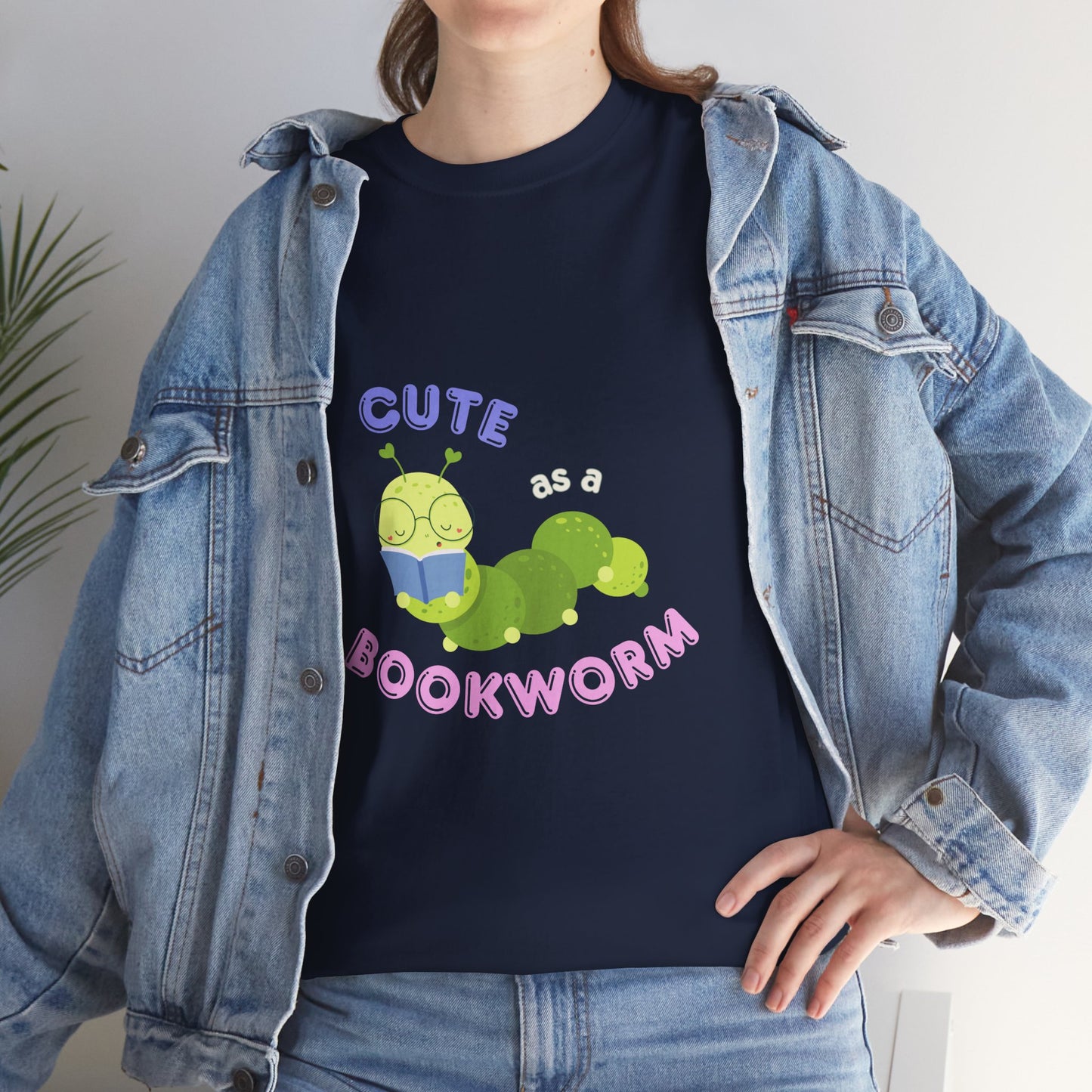 Cute Bookworm Unisex Cotton T-Shirt - Perfect for Book Lovers