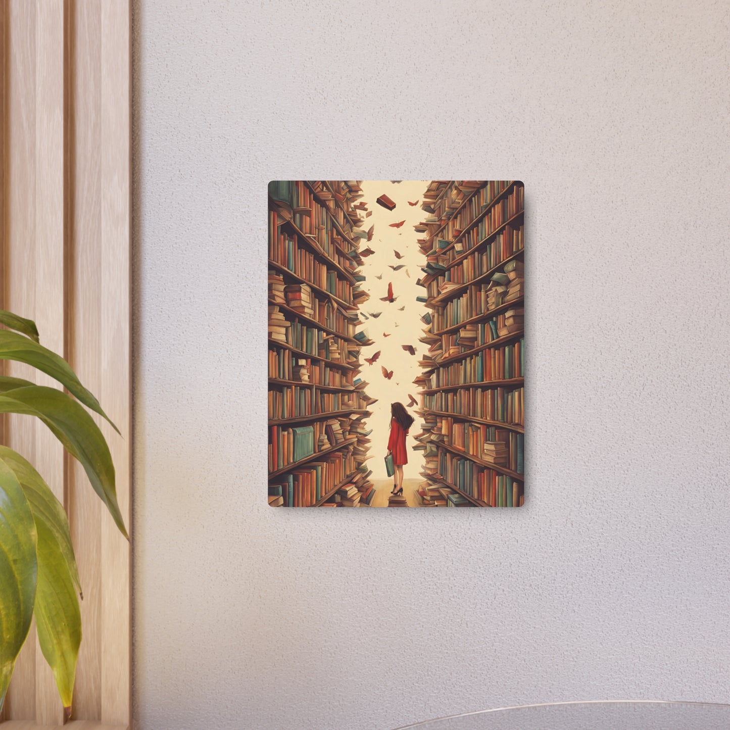 Cozy Library Metal Sign