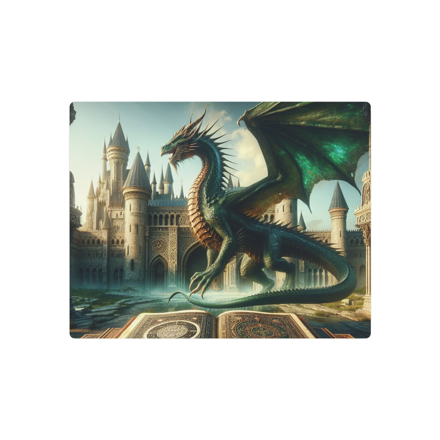 Fantasy Dragon Metal Art Sign