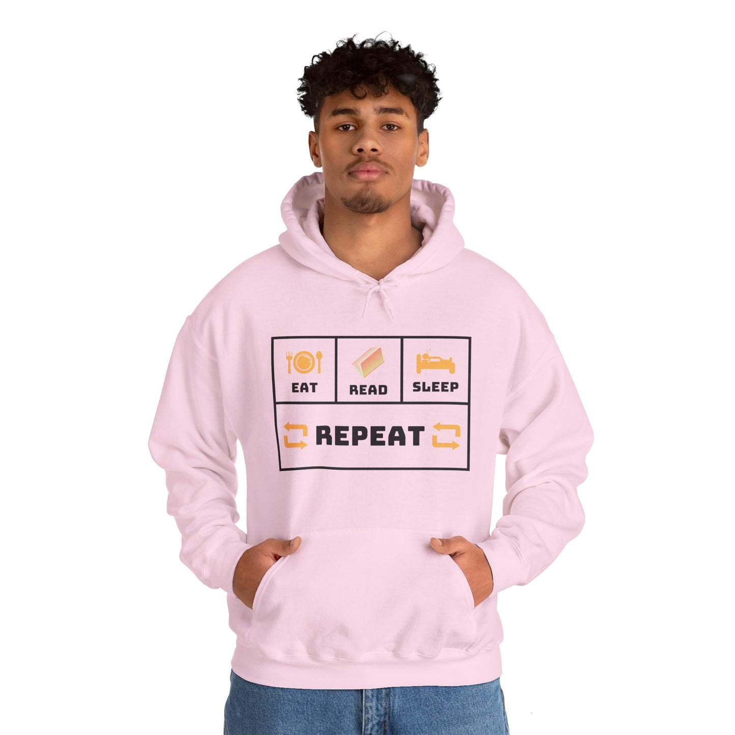 Eat, Read, Sleep, Repeat Unisex Hoodie - Cozy Sweatshirt for Book Lovers