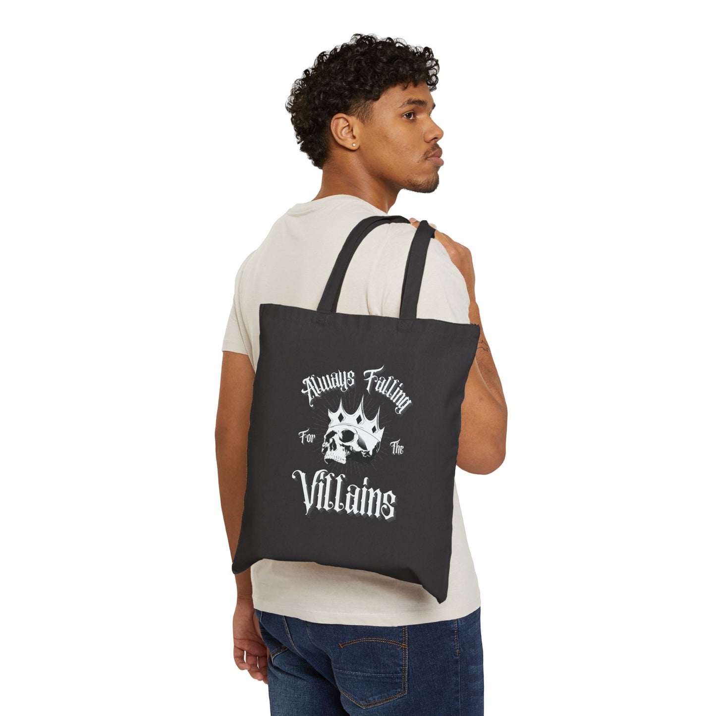 Always Falling for the Villains Cotton Canvas Tote Bag | Perfect for Book Lovers and Everyday Use