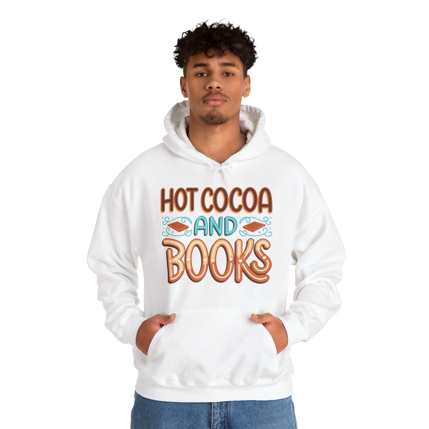 Hot Cocoa and Books Unisex Hoodie - Cozy Sweater for Book Lovers