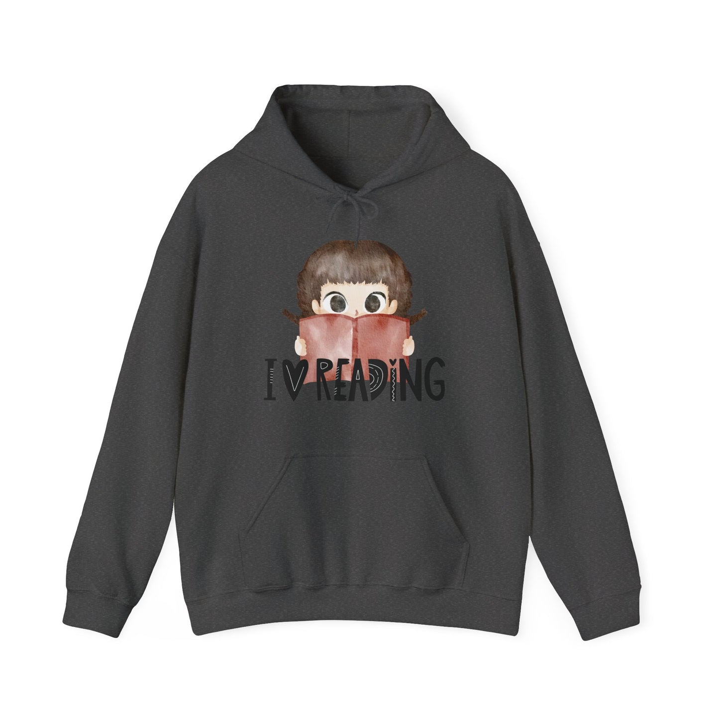 I ❤️ Reading Unisex Hooded Sweatshirt | Cozy Literary Gift