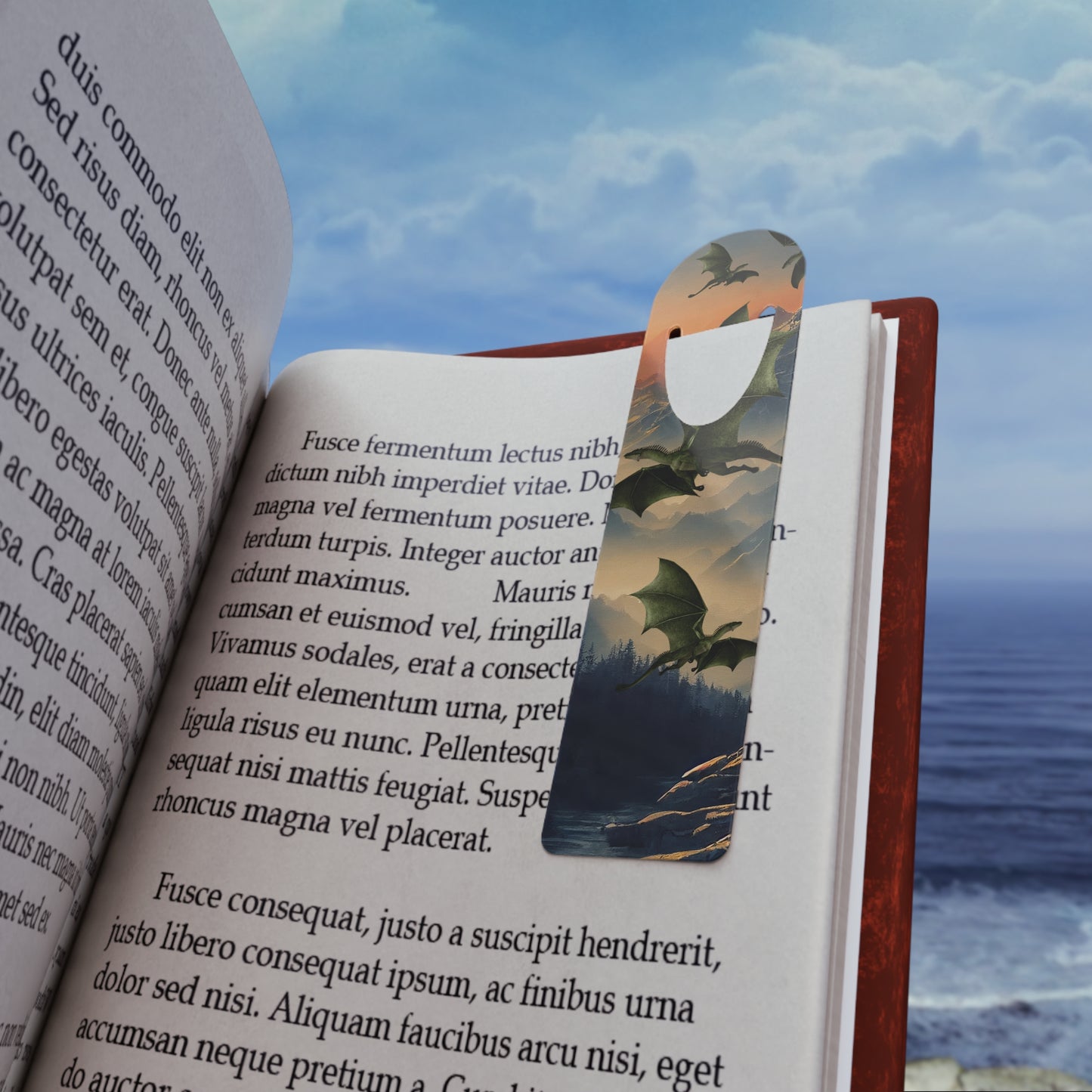 Dragons in Flight Metal Bookmark - Enchanting Reader Gift Accessory