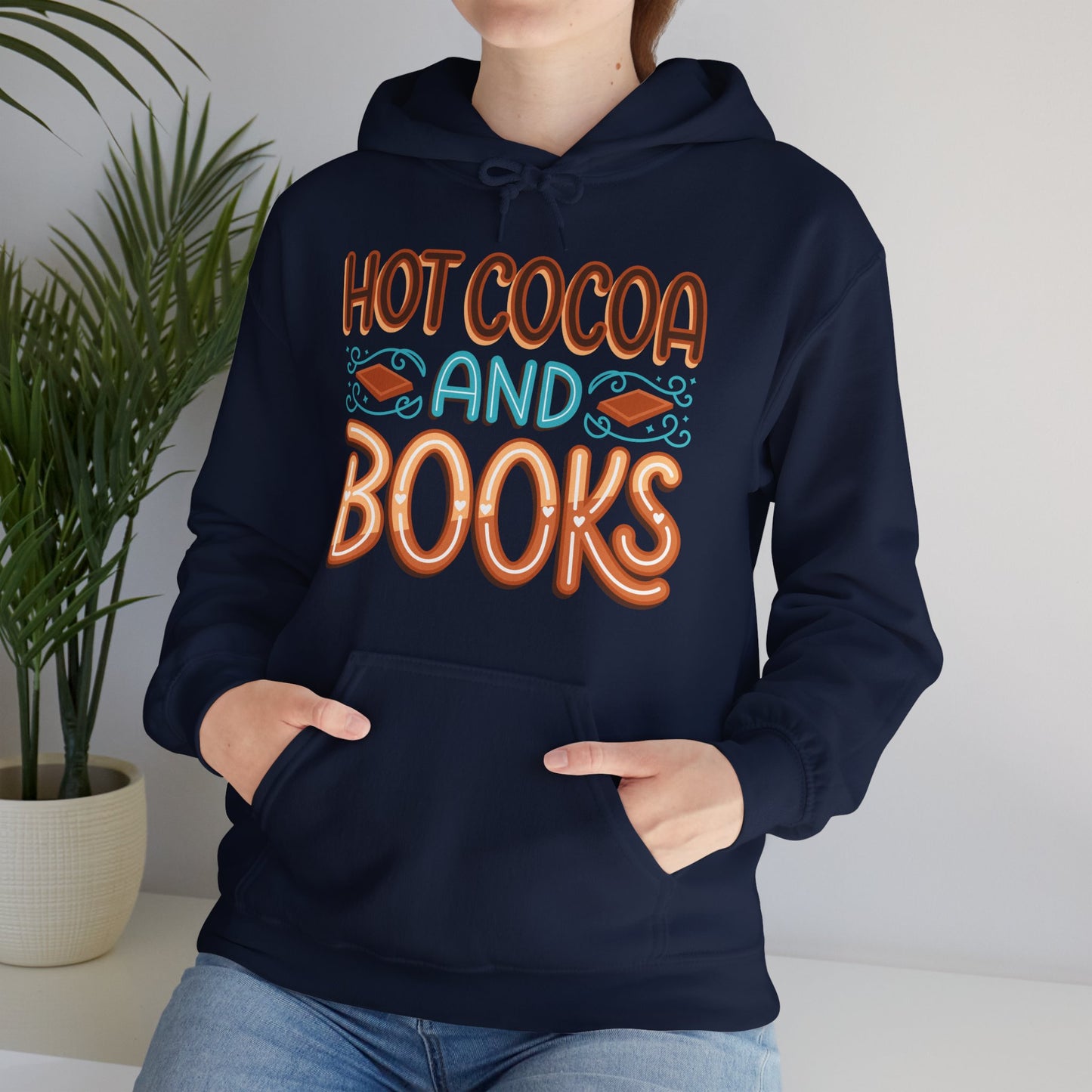 Hot Cocoa and Books Unisex Hoodie - Cozy Sweater for Book Lovers