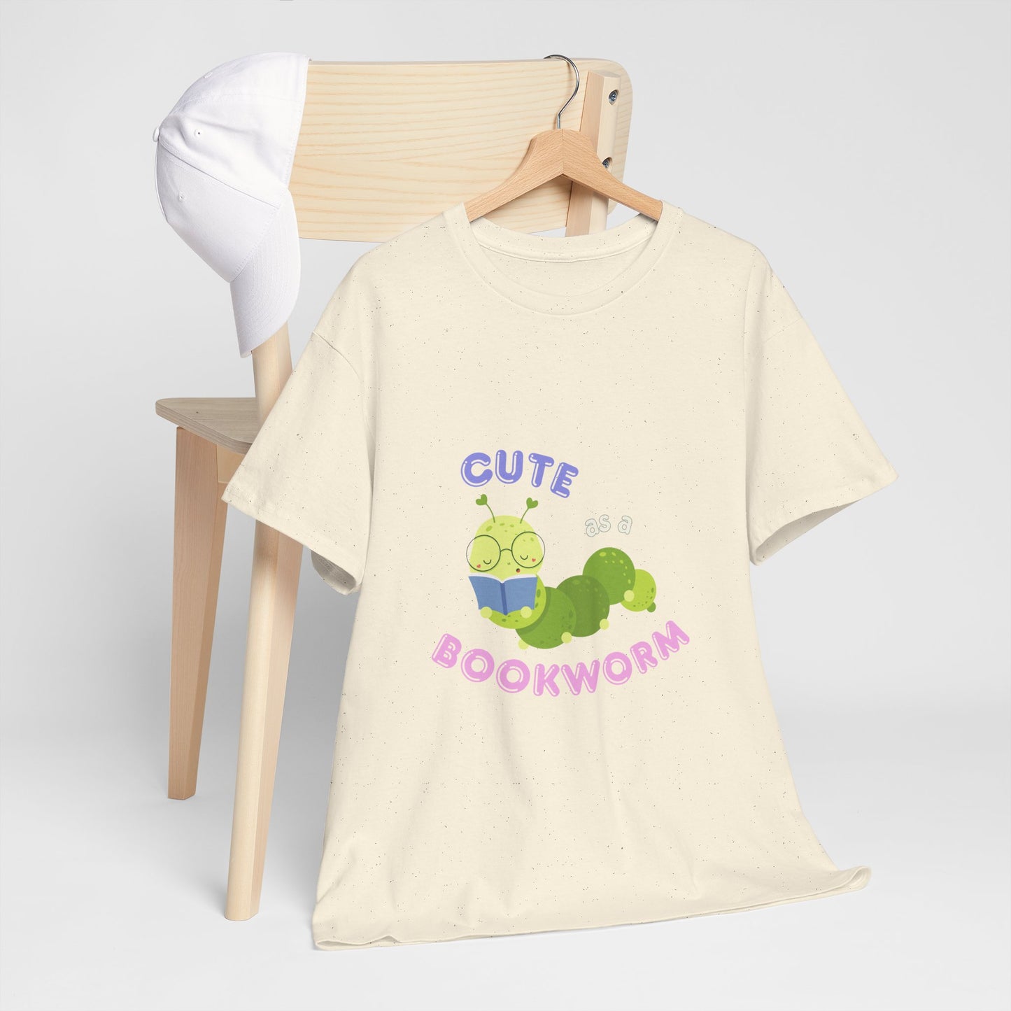 Cute Bookworm Unisex Cotton T-Shirt - Perfect for Book Lovers