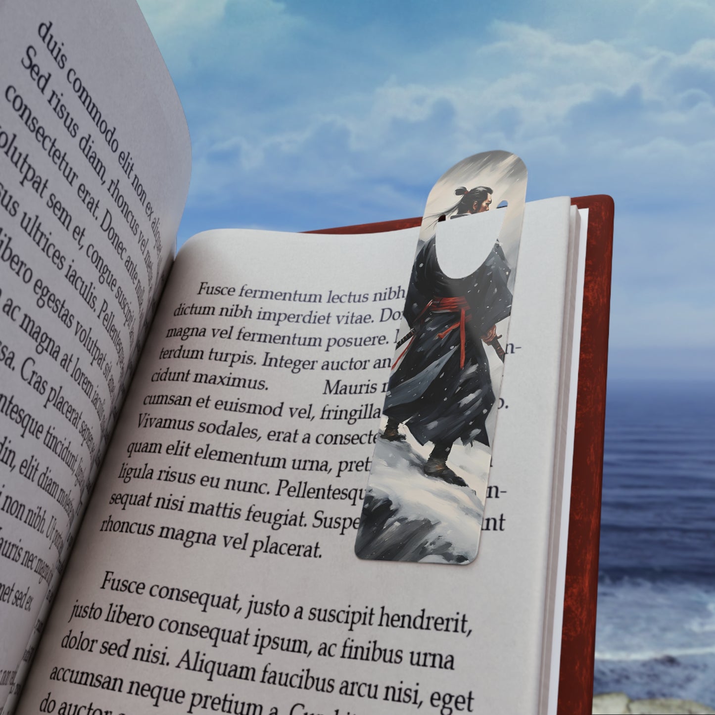 Sword of Kaigen Inspired Steel Bookmark - Elegant Metal Bookmark for Book Lovers