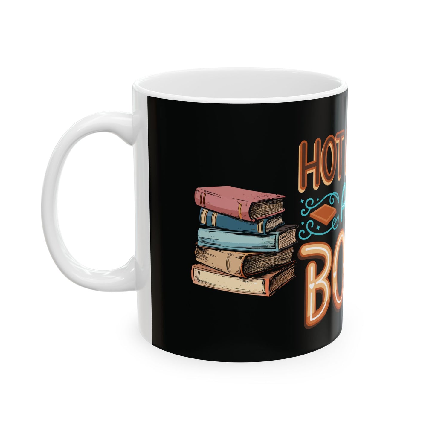 Hot Cocoa and Books Ceramic Mug - Perfect Gift for Cozy Readers