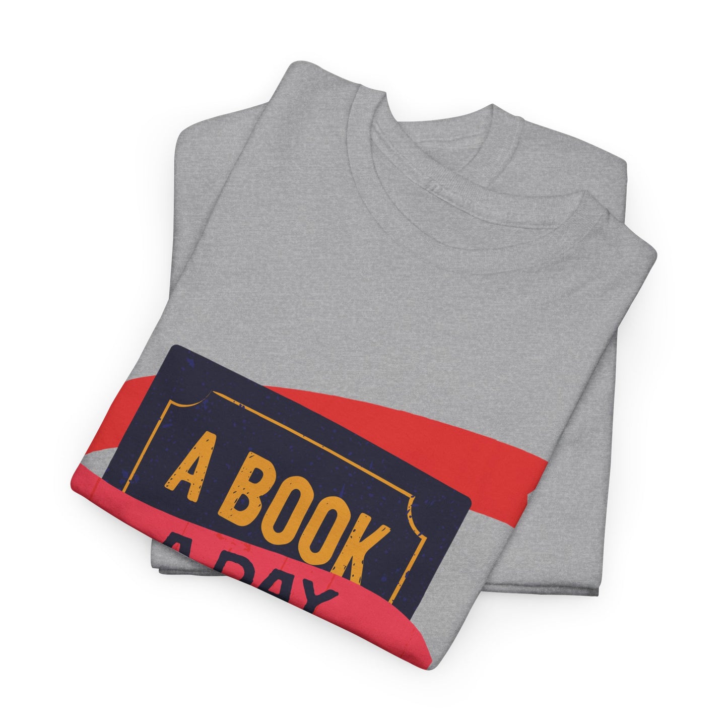 Unisex "A Book a Day Keeps Reality Away" Heavy Cotton T-Shirt - Perfect Gift for Readers