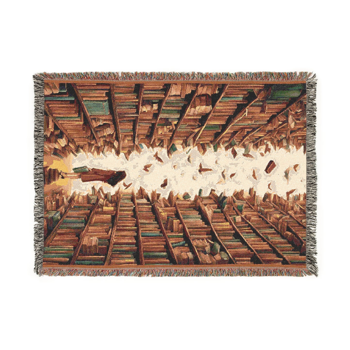 Cozy Literary Woven Blanket - Perfect for Book Lovers & Home Decor